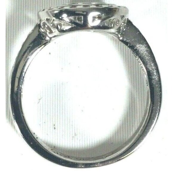 Aquarius Zodiac Silver Ring With Brown & White Stones - Picture 2 of 5